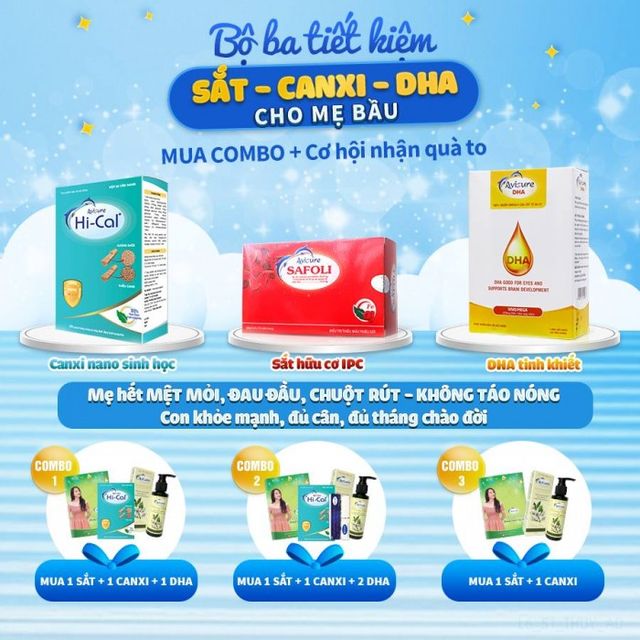 Combo đủ chất Sắt, Canxi, Dha Avisure - Cho mẹ bầu Thai kỳ ho&agrave;n hảo 6